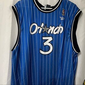 Reebok Blue and White Striped Jersey